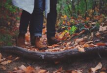 야외 운동의 이점과 다이어트 효과 a man and a woman walking in the woods